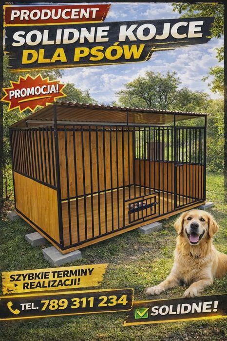 Kojec dla psa . Solidnie wykonany. Transport i montaż GRATIS