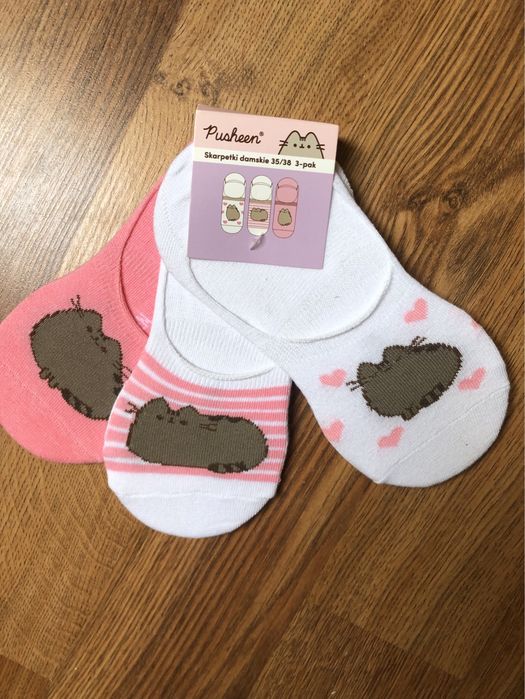 Damskie skarpetki stopki mikrostopki 3 sztuki Pusheen rozmiar 35-38