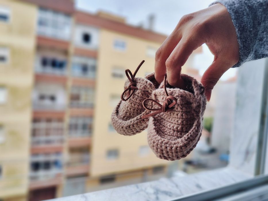 new knitted baby shoes for 0-3 months
