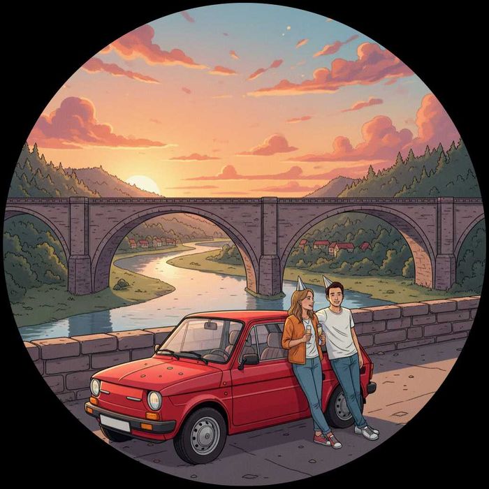 Opłatek na tort Fiat 126p Maluch Fiacik