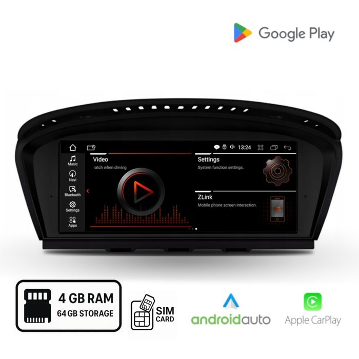 Radio Android do BMW E60 E90 CCC / Android Auto Carplay 4+64 GB