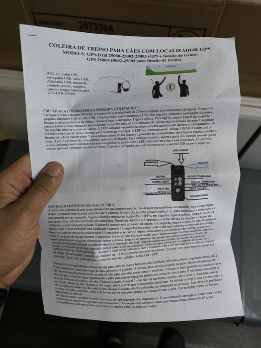 Coleira GPS DTR 25000 – Excelente estado
