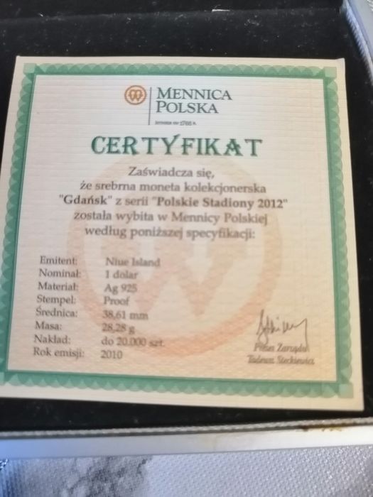 Срібна монета 1 долар