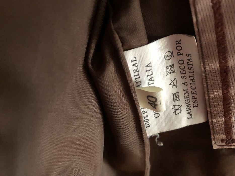 Casaco de pele envelhecida