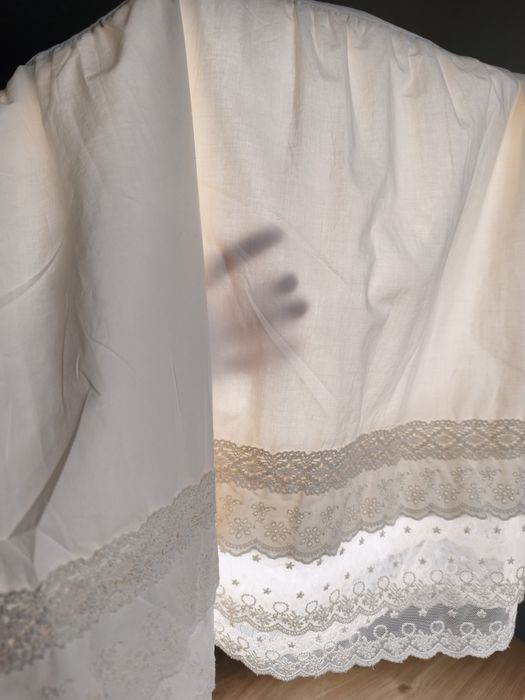 Подъюбник юбка хлопок молочный m l xl макси длинный на резинке кружево