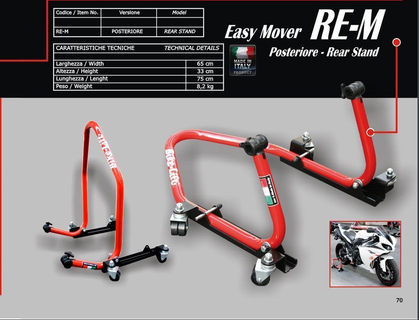 cavalete traseiro movel bike lift re-m