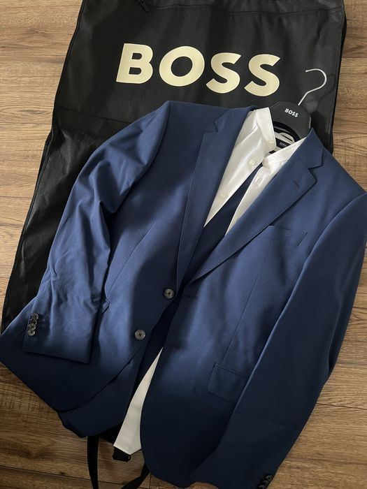 Meski garnitur Hugo Boss jak nowy komplet z koszula