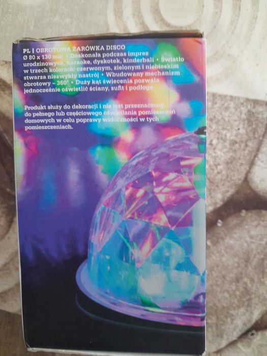 nowa żarówka disco  obrotowa