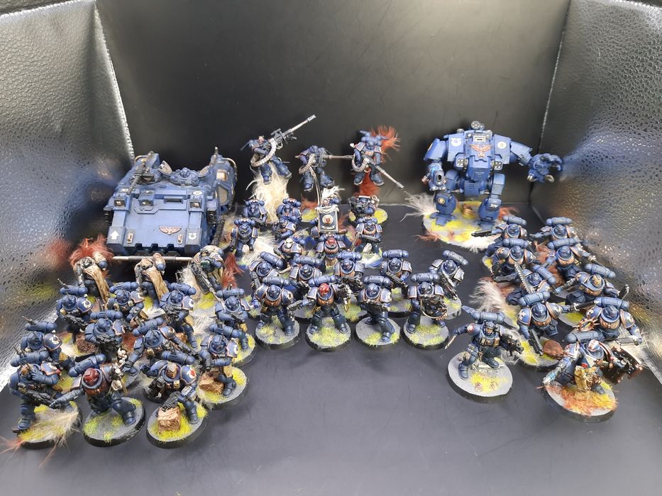 Warhammer 40000 k Ultramarines Pomalowana Armia  Space Marines