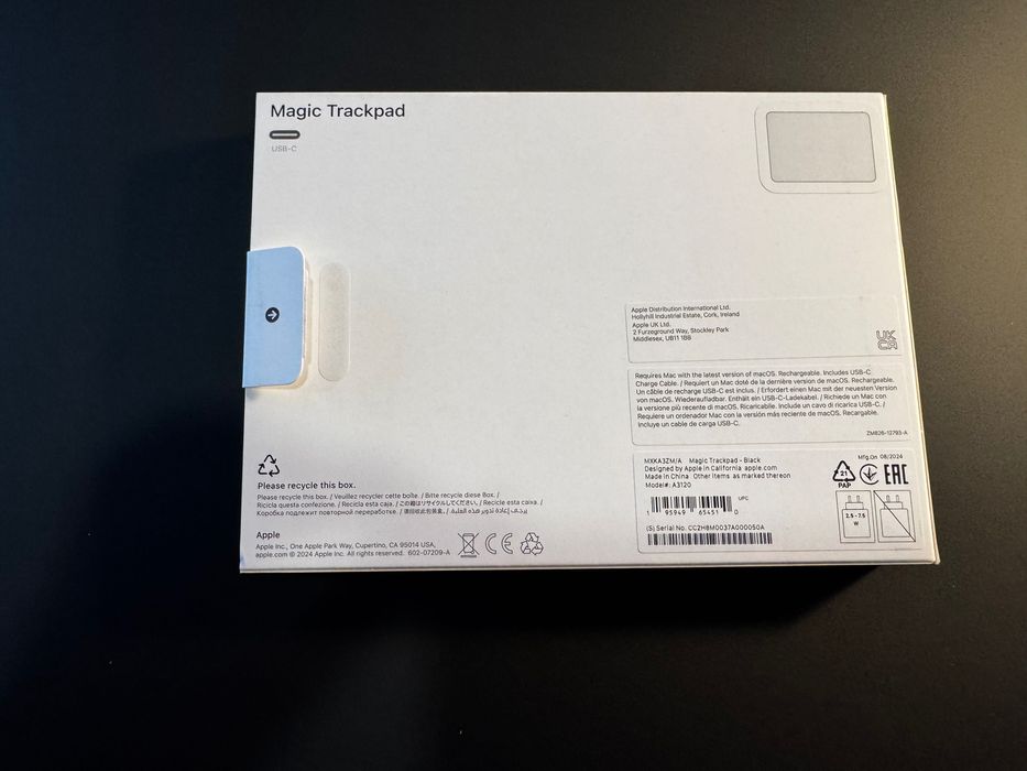 Magic Trackpad Preto USB-C (modelo de 2024)