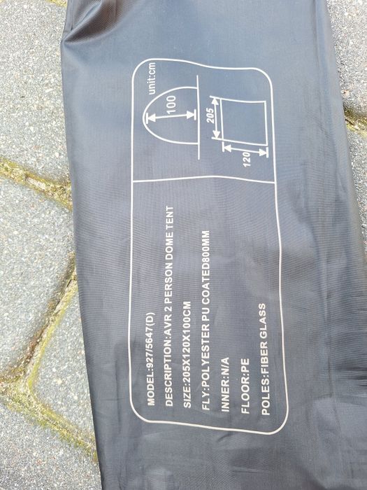 Namiot turystyczny nowy 120 x 205