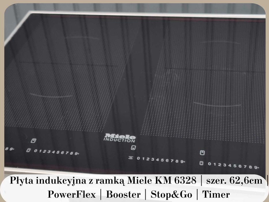 Płyta indukcyjna z ramką Miele KM 6328 | szer.62,6cm | PowerFlex