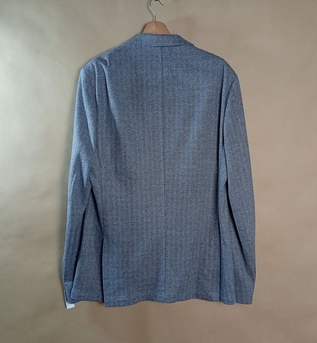 DANIEL HECHTER DH-XTENSION Męska Marynarka Szara Wzór Herringbone 60%