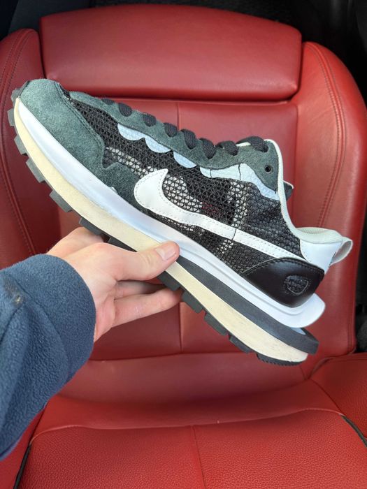 (ОПЛАТА ПІСЛЯ ОГЛЯДУ)Nike x Sacai VaporWaffle Black White Найк х Сакай