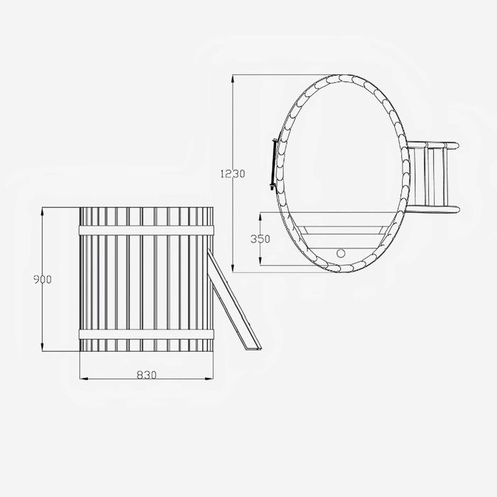 Balia ogrodowa 120 lub 160cm beczka do schładzania