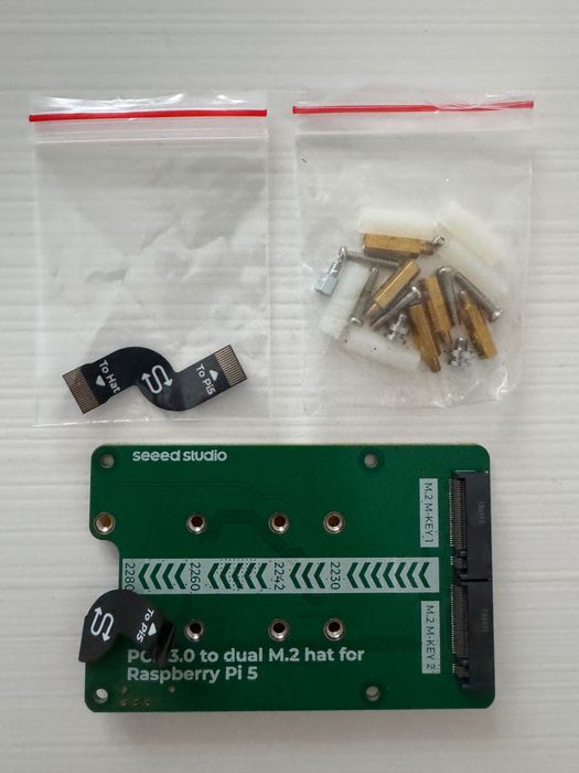 PCIe3.0 Switch to dual M.2 hat for Raspberry Pi 5