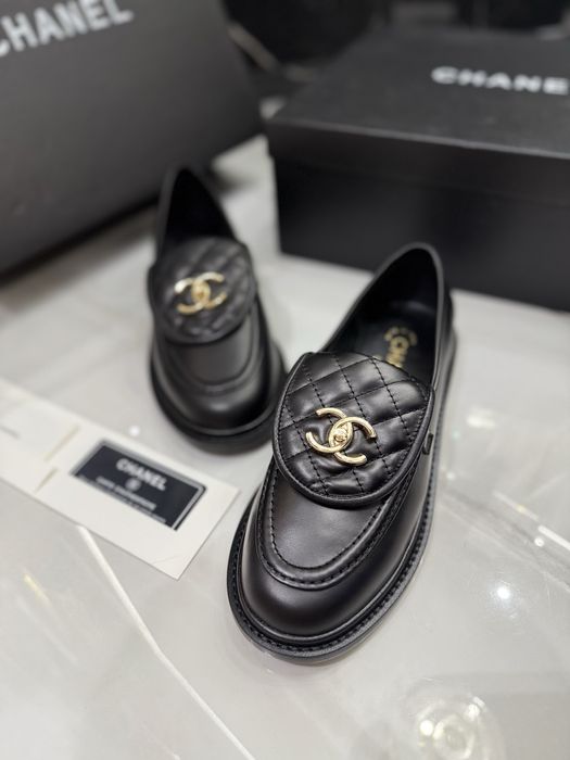 Mokasyny Chanel Black Leather