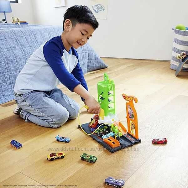 Трек Hot Wheels City Super Recharge Fuel Station Заправна Станція