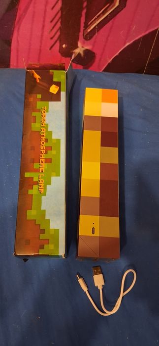 Minecraft lampka nocna pochodnia