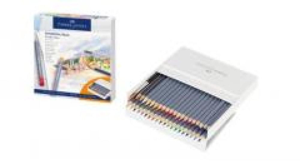 Kredki akwarelowe Goldfaber Aqua 38szt + 2 ołówki Faber Castell pude