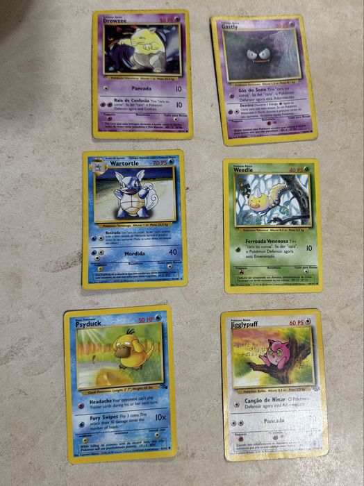 Cartas Pokémon Base Set e Expedition Base Set