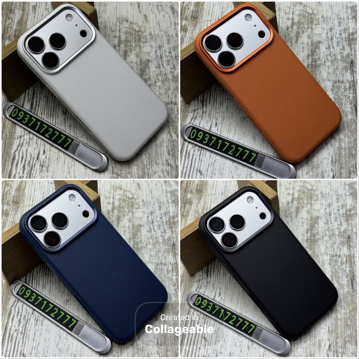 Чехол Leather Case Metal на iPhone 17 Pro Max/ 17 Pro/ 17 Air Чохол