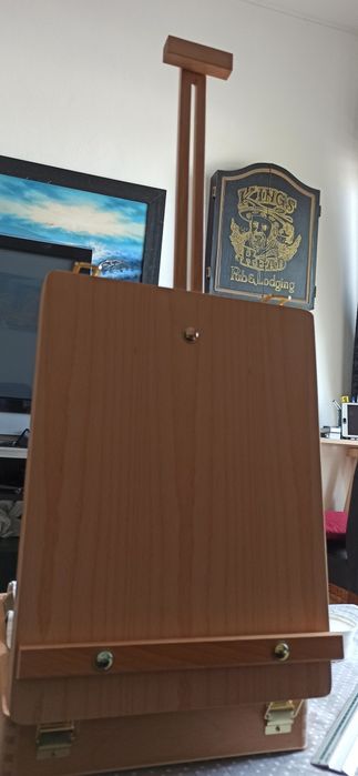 Mala/Cavalete de Pintura Quadros e Armazenamento