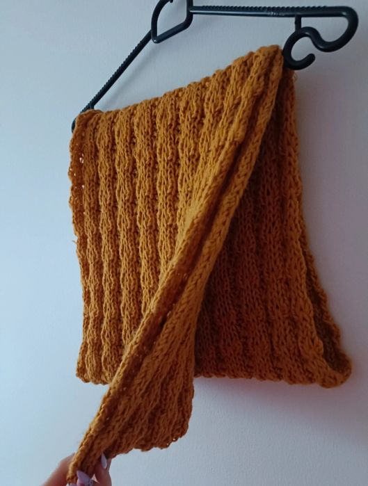 Ciemnożółty akrylowy szal ciepły szalik komin