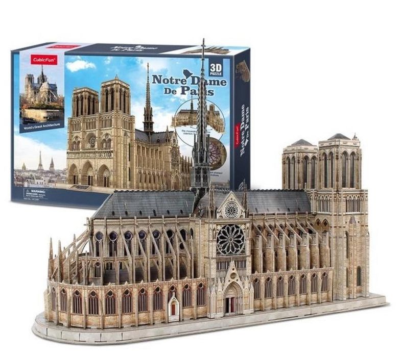 Puzzle 3D Katedra Notre Dame pudełko,446x308x60 mm
