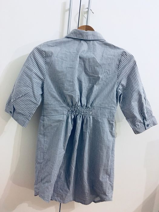 Koszula , tunika ciążowa, paski, biała, szara, Atmosphere, 34, XS