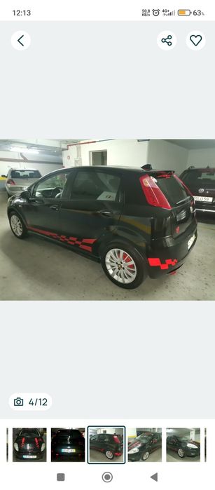 Fiat Grande Punto 1.2 Design Giugiaro e Look visual Abarth Sport, muito estimado, carro de garagem.