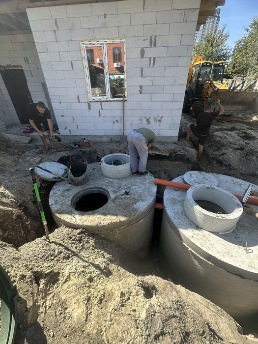 Септик під ключ, водовідведення, комунікації, каналізації під ключ