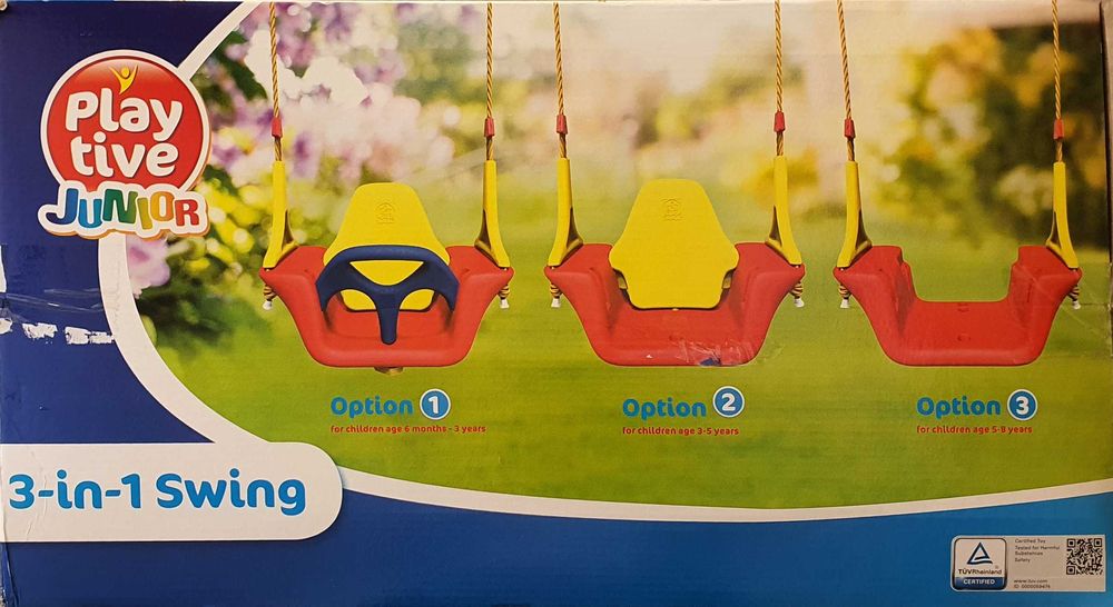 Huśtawka 3 w 1, do 50 kg, do domu lub na dwór