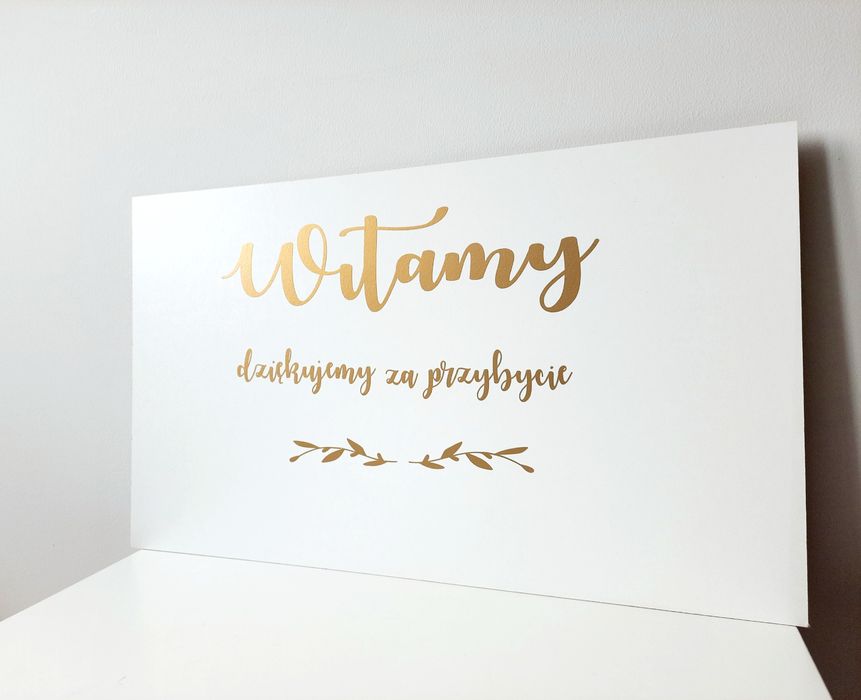 Witamy dziękujemy za przybycie ślub