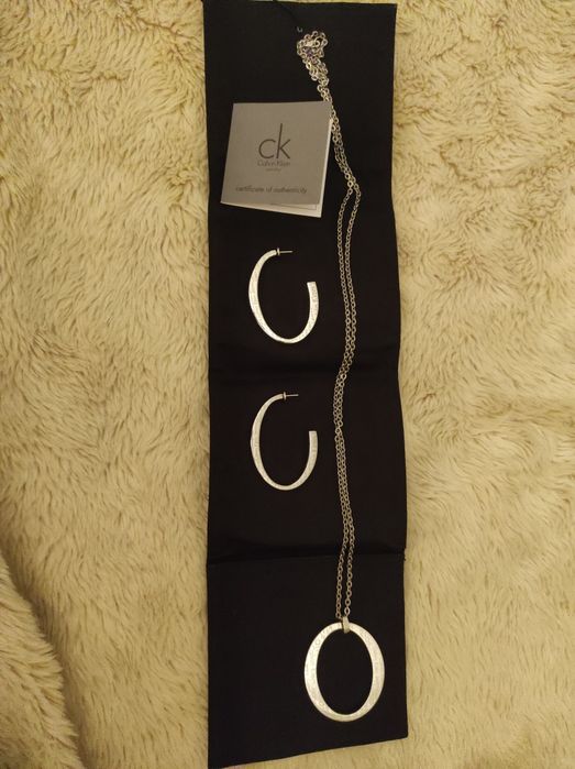 Brincos e colar calvin klein