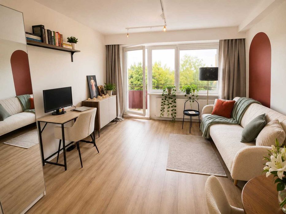 Designerska kawalerka 27,9 m² | balkon | piękny widok | winda | bez prowizji
