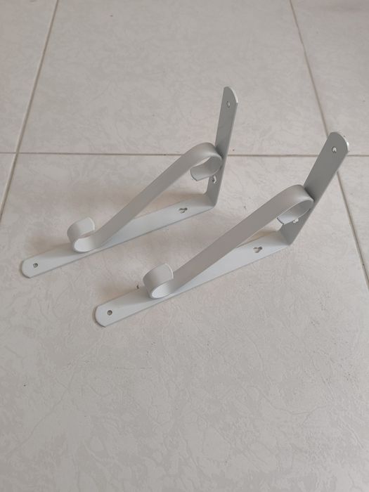 2 Suportes de metal, para prateleira