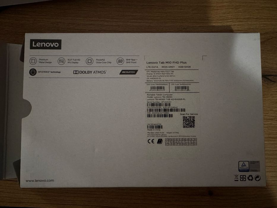 Планшет LENOVO M10 FHD PLUS 64 GB