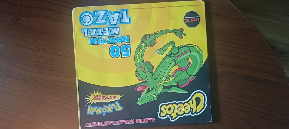 Pokemon metal tazo attack album kolekcjonerski
