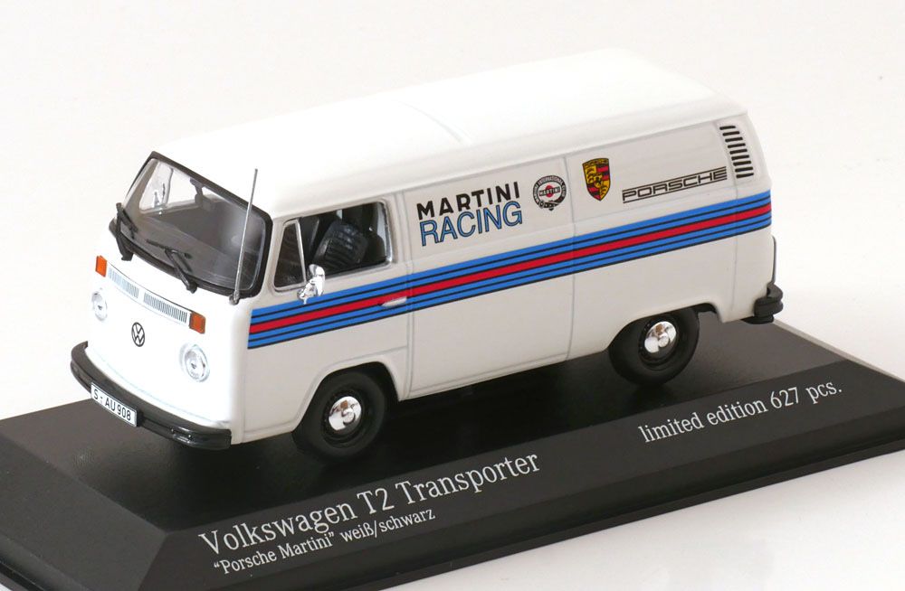 1/43 Miniatura Minichamps VW T2 Kombi - Porsche (ano 1972)