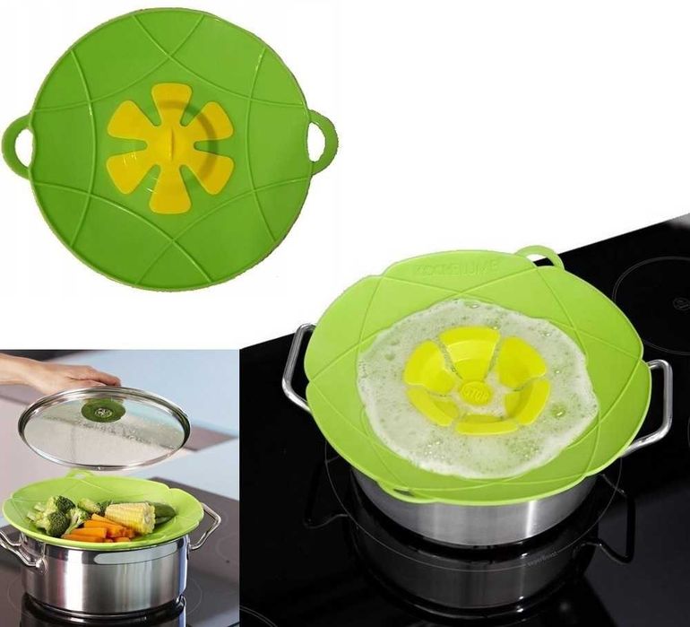 Silikonowa pokrywka na garnek Uniwersalna przykrywka przeciw kipieniu