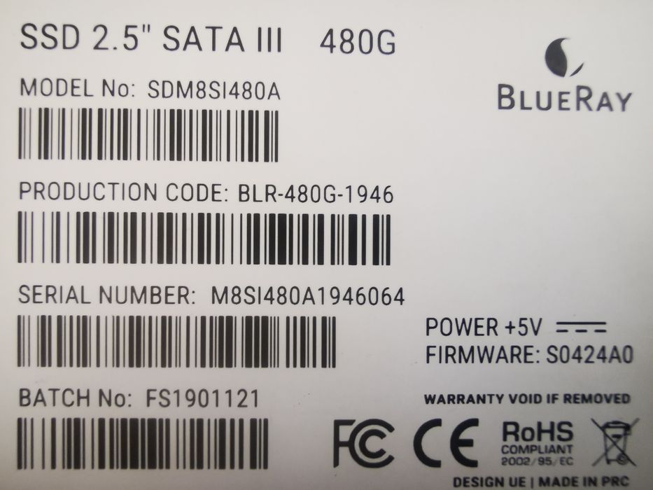 Selling 480GB SSD with Cables64169622648578121