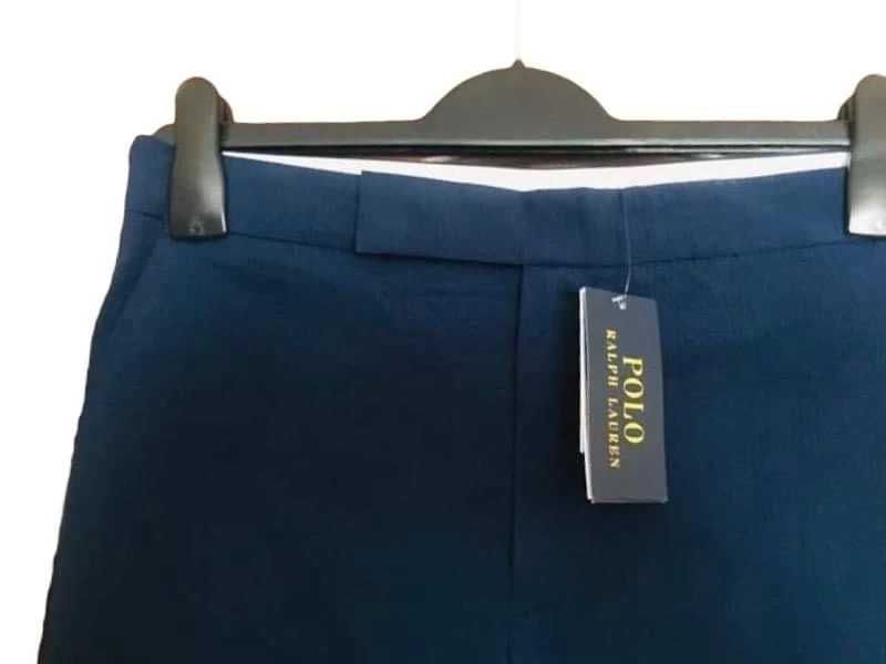 Ralph Lauren nowe granatowe spodnie premium bawełna r. 4 (34/36).