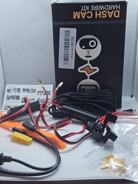 Zestaw hardwire do kamery samochodowej Mini USB 12V/24V → 5V 2A – NOWY