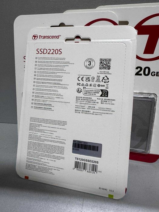 SSD накопичувач Transcend SSD220S 120GB 2.5" (TS120GSSD220S) Новий!