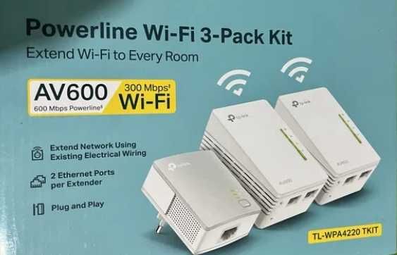 TP-LINK Powerline wifi 3 pack kit AV 600 300 Mbps
