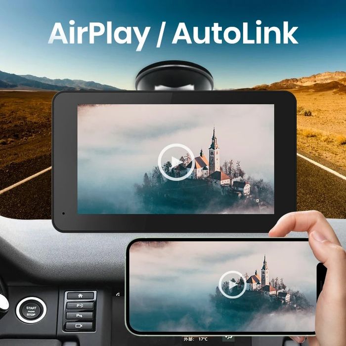 Rádio portátil 7 polegadas com CARPLAY e android auto NOVO