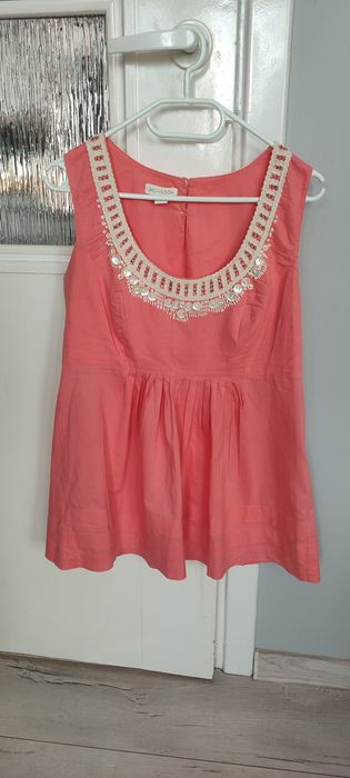 Bluzka ciążowa Monsoon rozm. 38, koralowa, elegancka, piekna