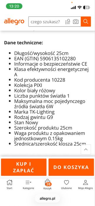 2 x Kinkiet różowy okrągły do sypialni styl skandynawski