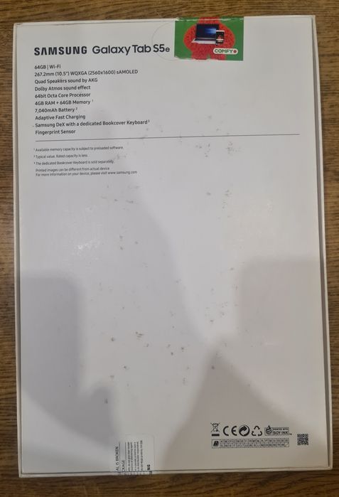 Планшет Samsung galaxy tab s5e (sm -t720)